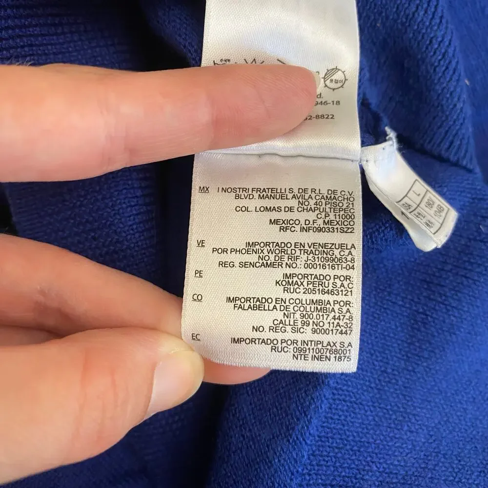 Brooks Brothers Men’s Blue Supima Cotton Knit Vest Size Large Business‎ Casual